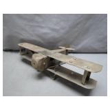 Handcrafted Metal Biplane Model