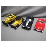 Four Diecast Classic Cars