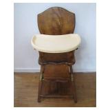 Convertible Wooden High Chair and Desk