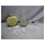 Eclectic Glassware and Decorative Set