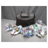 Leather Doctor-Style Bag Stuffed With Toy Cars