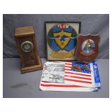 Naval Memorabilia Collection With Clock