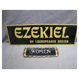 Ezekiel Loudspeaker and Restroom Sign Set