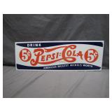 Metal Pepsi-Cola 5-Cent Advertising Sign