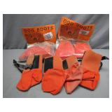 3 Pairs of Orange Dog Boots