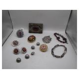 Costume Jewelry Lot With Silver Accents