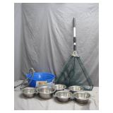 Complete Aquarium Supply Set: Bowls, Net, and More