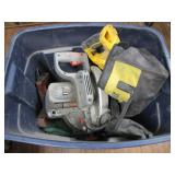 Heavy-Duty Tool Bin With Power Tools