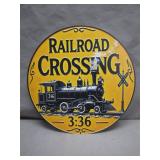 Railroad Crossing Metal Wall Sign