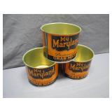 3 Vintage Maryland Crab Cans
