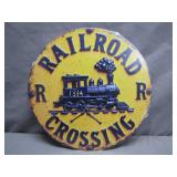 Railroad Crossing Metal Sign