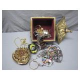 Treasure Box with Jewelry and Watches