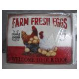 Farm Fresh Eggs Metal Sign ï¿½ Charming Decor