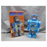 Mighty Robot Tin Wind-Up Toy With Original Box