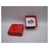 Emerald Ring With Box in Perfect Presentation