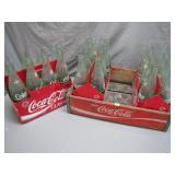 Coca-Cola Bottles and Crate Collectible Set