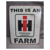 International Harvester Metal Farm Sign