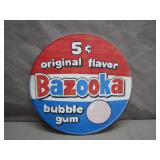 Bazooka Bubble Gum 5 Cent Tin Sign