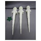 Three Dept. 56 Snowbabies Icicles
