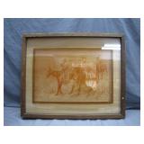 1974 Western-Inspired Woodburned Art