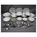 Eclectic Assortment of Dishware and Flatware