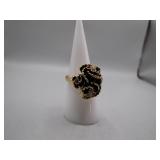 18kt Gold Filled Size 7 Ring With Floral Motif