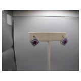 Sterling Silver Jeweled Earrings