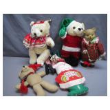 Festive Holiday Teddy Bears Set