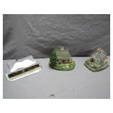 Three Handcrafted Miniature Houses