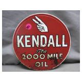Kendall The 2000 Mile Oil Tin Sign