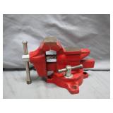 Compact Heavy-Duty Red Bench Vise