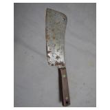 Rustic Kitchen Cleaver with Wooden Handle