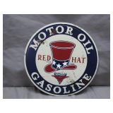 Red Hat Motor Oil Gasoline Sign