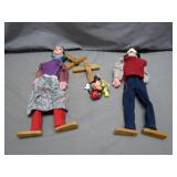 Disney Hand Painted Marionette Dolls