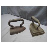 Two Cast Iron Sad Irons