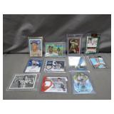 11 Collector Baseball Cards with Memorabilia