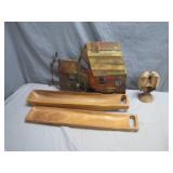 Rustic Trio With Wooden Bowls