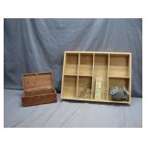 Eclectic Collection with Wooden Box and Curios