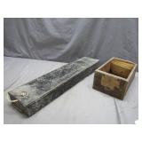 Wooden Bank Box with Vintage Banking Forms