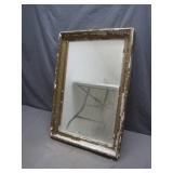 Distressed Wood-Framed Decorative Mirror