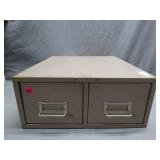 Sturdy Two-Drawer Metal Filing Cabinet