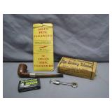 Vintage Pipe Smoking Set With Accessories