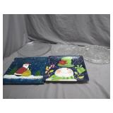 Festive Plates and Glass Platters Set
