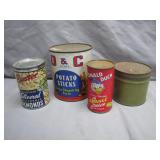 Four Vintage Food Cans