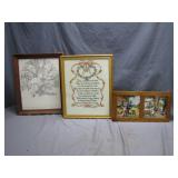 Three Framed Artwork Pieces