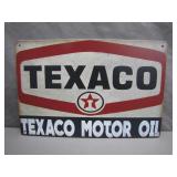 Texaco Motor Oil Tin Sign