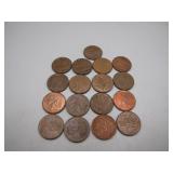 17 Canadian Cent Coins