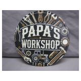 Papaï¿½s Workshop Metal Sign