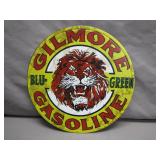 Gilmore Gasoline Blu-Green Lion Sign