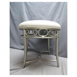 Metal Vanity Stool With Padded Seat
